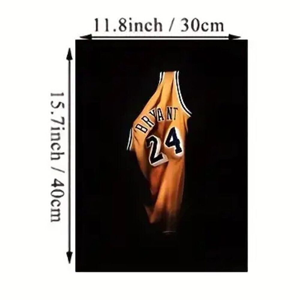 Remembering Kobe Bryant Hanging Jersey Canvas Art Print 11.8" x 15.7" NEW! Home & Garden:Home Décor:Posters & Prints Style Your Walls